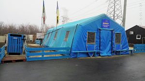 Донеччина: В районі КПВВ «Майорське» запрацював мобільний обігрів