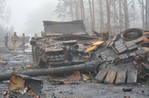 Знищена колона техніки ворога