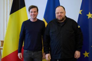 Голова Верховної Ради України Руслан Стефанчук зустрівся з Матіасом де Клерком, Віцепрезидентом асоціації Eurocities, мером бельгійського міста Гент