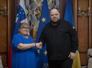 Спікер Парламенту України зустрівся з Надзвичайним і Повноважним Послом Республіки Словенія в Україні Матеєю Превольшек