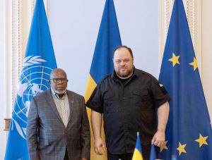 Руслан Стефанчук: Вітаю в Українському Парламенті Голову Генеральної Асамблеї ООН Денніса Френсіса