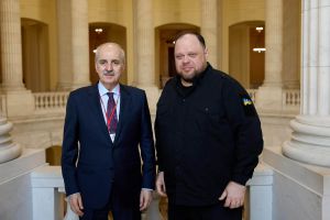 Голова Верховної Ради України Руслан Стефанчук зустрівся із Головою Великих Національних Зборів Туреччини Нуманом Куртулмушем
