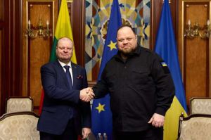 Голова Верховної Ради України Руслан Стефанчук та Спікер Сеймасу Литви Саулюс Скверняліс обговорили підтримку України та санкційний тиск на росію