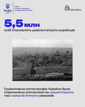 У роки Другої світової війни Україна стала місцем гуманітарної катастрофи