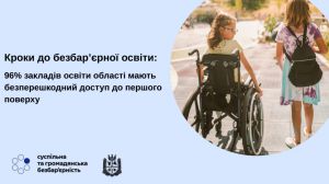 Кроки до безбар’єрної освіти: 96% шкіл Житомирщини забезпечують доступ до першого поверху