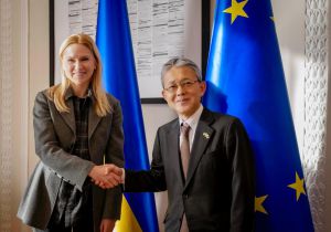 Олена Кондратюк: Рада нашій першій офіційній зустрічі з Послом Японії в Україні Масаші Накагоме.