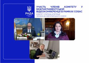 Іванна Климпуш-Цинцадзе та Олена Вінтоняк взяли участь у міжпарламентській відеоконференції в рамках COSAC