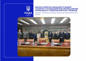 Іванна Климпуш-Цинцадзе та Вадим Галайчук у складі делегації United4Ukraine перебувають з робочим візитом у Мадриді