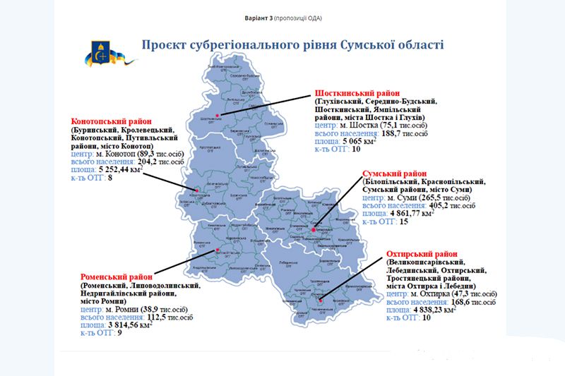 ...в області буде п’ять районів — і крапка!