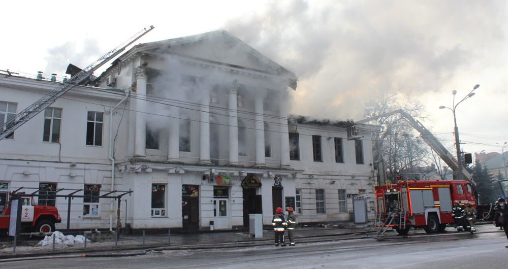 У Полтаві горіла історична будівля