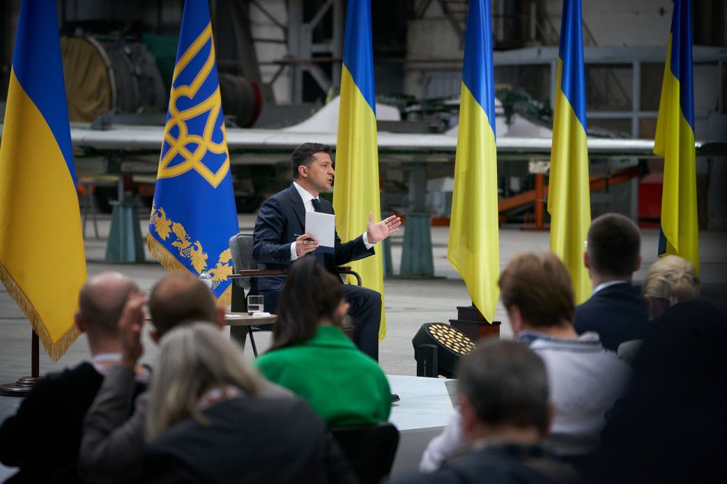 Zwei Jahre an der Macht. Pressekonferenz von Volodymyr Zelenskyy