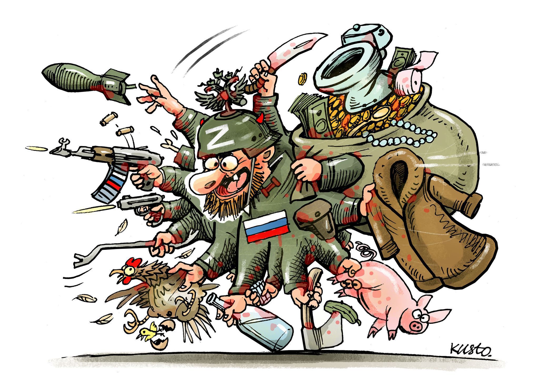Auf den Chevrons der russischen Armee sollte man «Kindermörder und Plünderer» schreiben