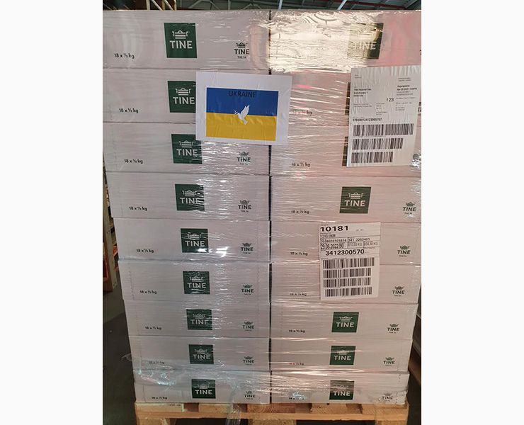 29 тонн продуктів передали з Норвегії 