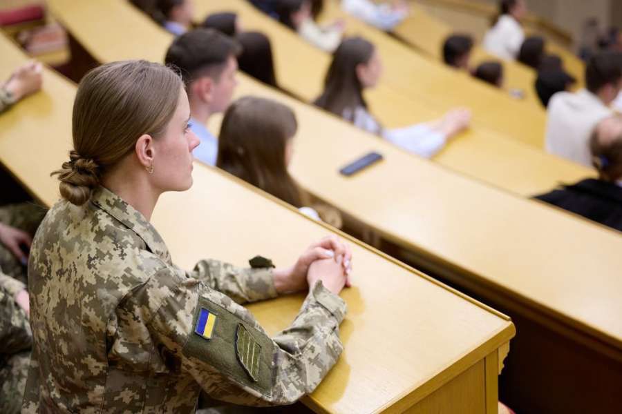 Руслан Стефанчук виступив із вітальним словом із нагоди візиту Роберти Мецоли  до студентів Київського національного університету імені Тараса Шевченка