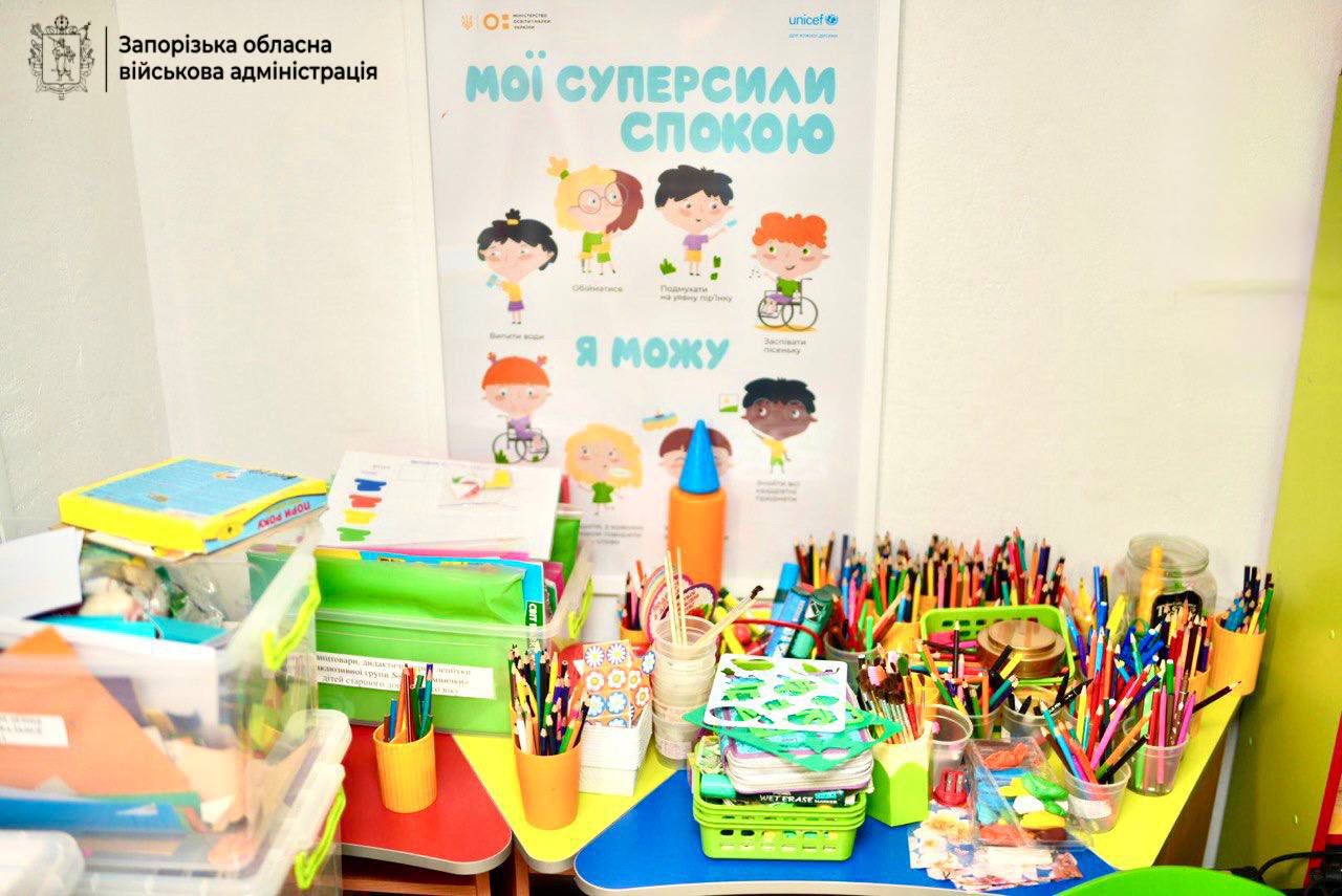 В укритті одного з дитячих садочків Запоріжжя стартував освітній процес