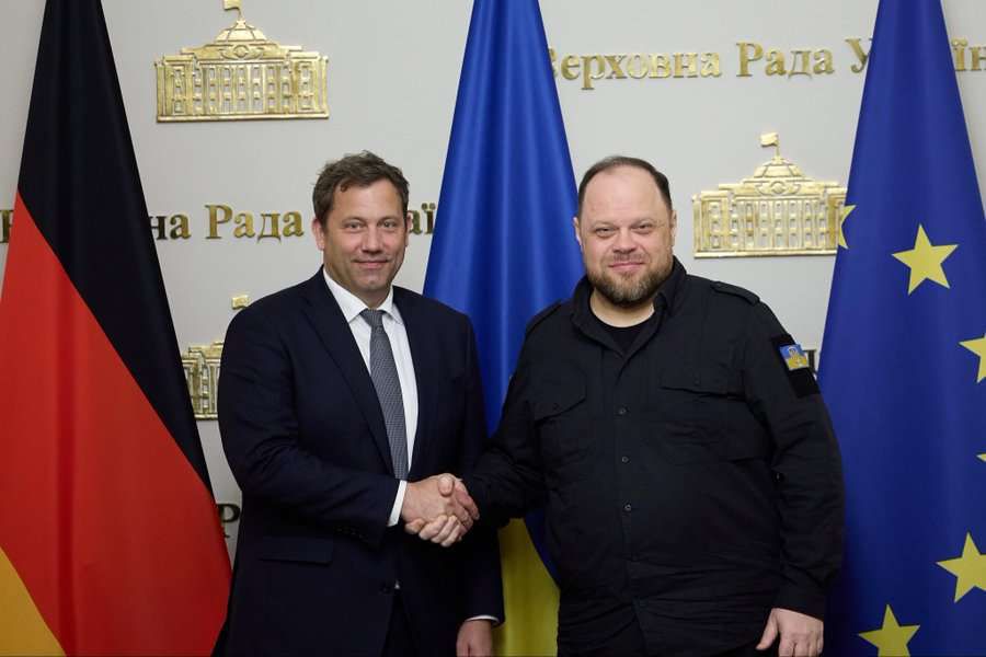 Голова Верховної Ради обговорив з Віце-канцлером Німеччини посилення санкційного тиску на агресора