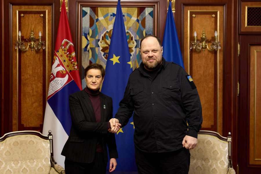 Голова Верховної Ради України Руслан Стефанчук провів зустріч із Головою Народної Скупщини Республіки Сербія Аною Брнабич