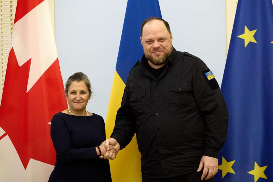 Руслан Стефанчук провів зустріч зі Спецпредставницею Канади з питань відбудови України Христею Фріланд