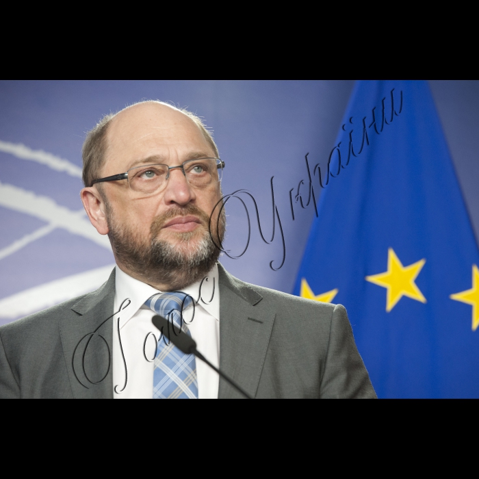Візит Голови Верховної Ради України до Європейських інституцій (м. Брюссель).
Зустріч з Президентом Європейського Парламенту Мартіном Шульцем.
Спільний підхід до преси.
