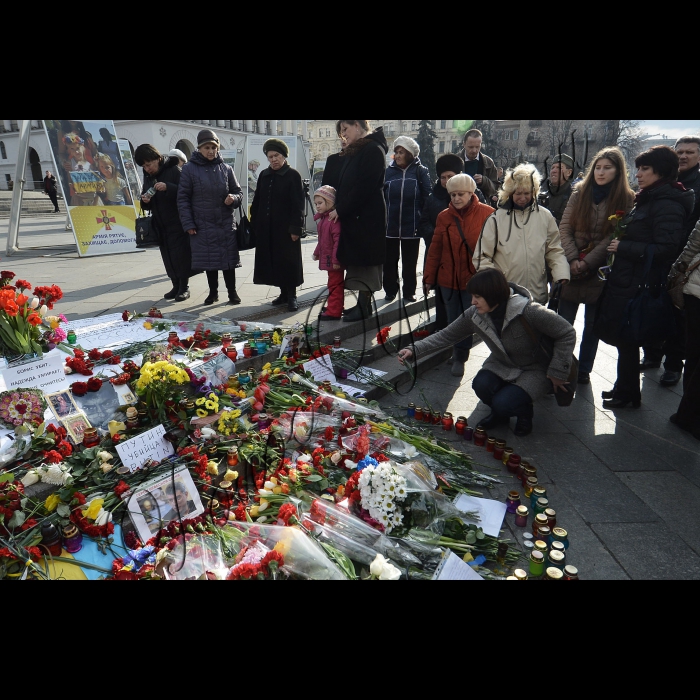 Акція пам'яті російського політичного діяча Бориса Нємцова на Майдані Незалежності у Києві.