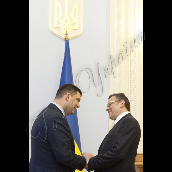 Зустріч Голови ВР України Володимира Гройсмана з Главою Консультативної місії Європейського Союзу з реформування сектору цивільної безпеки України Кальманом Міжеєм