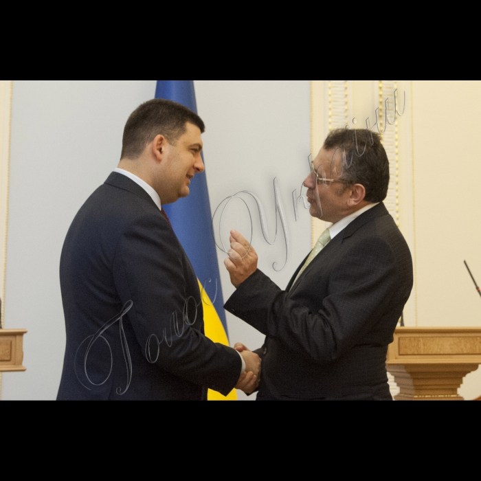 Зустріч Голови ВР України Володимира Гройсмана з Главою Консультативної місії Європейського Союзу з реформування сектору цивільної безпеки України Кальманом Міжеєм