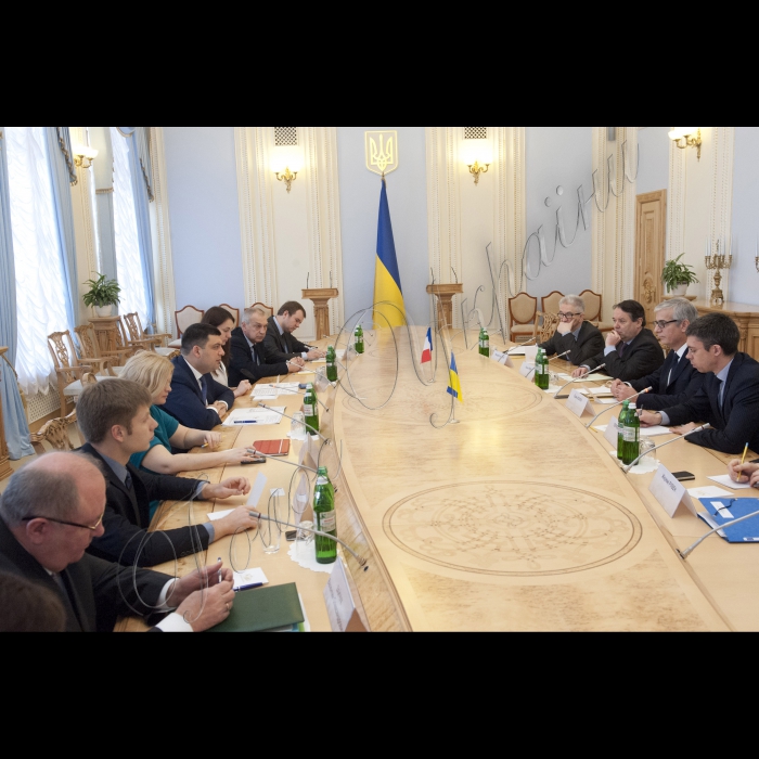 Зустріч Голови ВР України Володимира Гройсмана з керівником групи дружби з Україною Сенату Французької Республіки Ерве Мореєм.