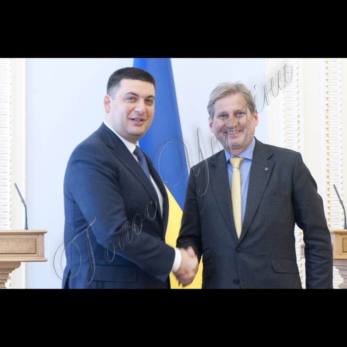 Зустріч Голови ВР України Володимира Гройсмана з членом Європейської Комісії з питань розширення та Європейської політики сусідства Йоганнесом Ханом