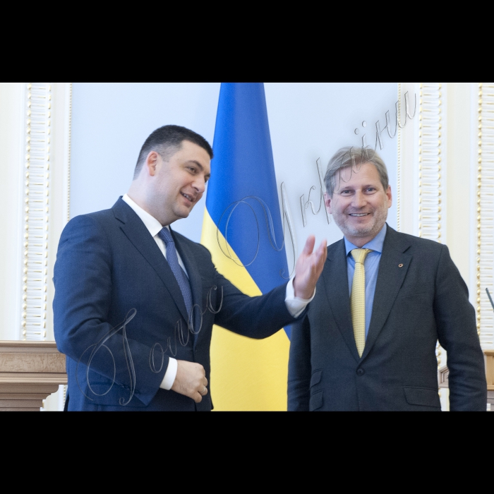 Зустріч Голови ВР України Володимира Гройсмана з членом Європейської Комісії з питань розширення та Європейської політики сусідства Йоганнесом Ханом.