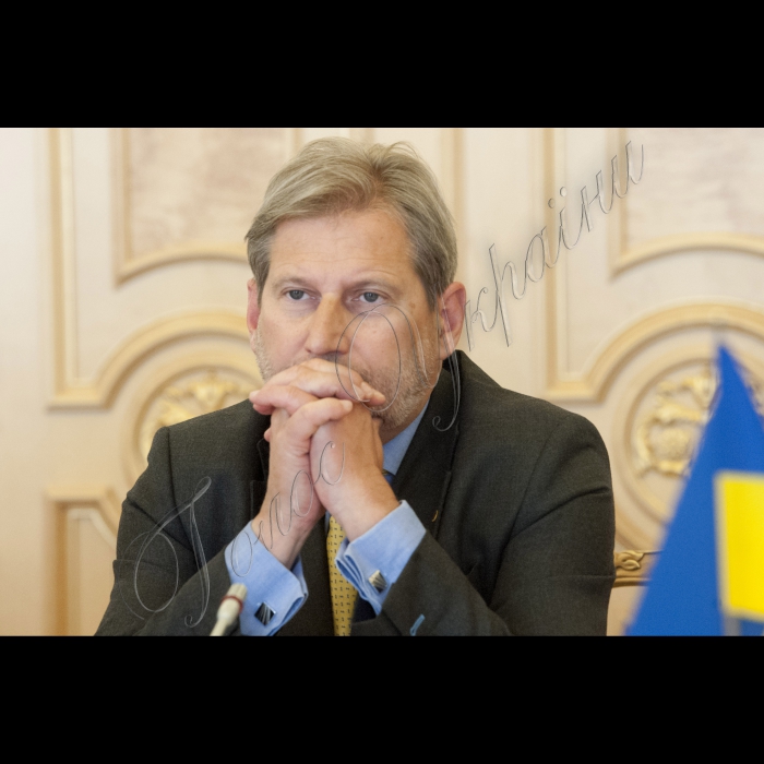 Зустріч Голови ВР України Володимира Гройсмана з членом Європейської Комісії з питань розширення та Європейської політики сусідства Йоганнесом Ханом.