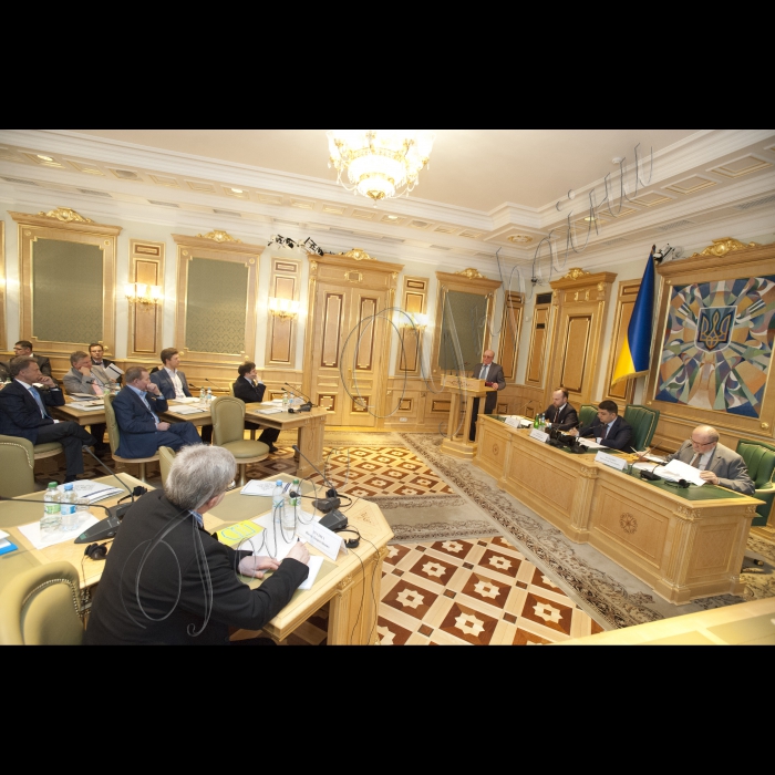 15 травня 2015 Під головуванням Голови ВР України Володимира Гройсмана відбулося чергове засідання Конституційної комісії.

На трибуні заступник керівника Апарату Верховної Ради України – керівник головного юридичного управління Михайло Теплюк; (в президі зліва направо) Олексій Філатов (заступник глави Адміністрації Президента), Голова Конституційної комісії, Голова ВР України Володимир Гройсман, Володимир Буткевич