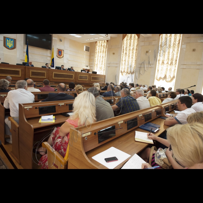 Робоча поїздка Голови ВР України Володимира Гройсмана у Одесу.
Зустріч з представниками органів місцевого самоврядування у приміщенні обласної ради.