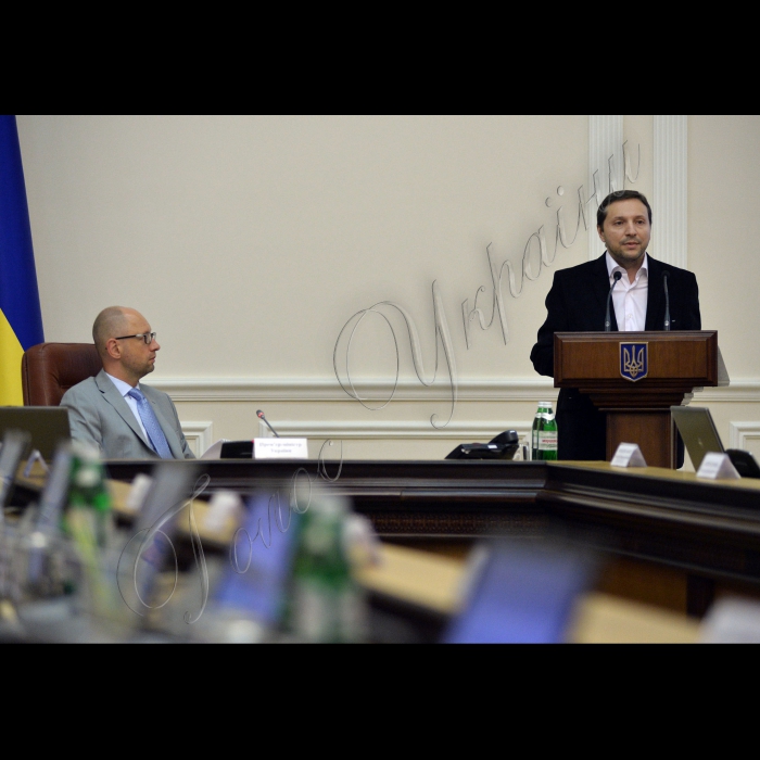 Під головуванням прем’єр-міністра України Арсенія Яценюка відбулось засідання Уряду 
прем'єр- міністр України Арсеній Яценюк, Міністр інформаційної політики України Юрій Стець