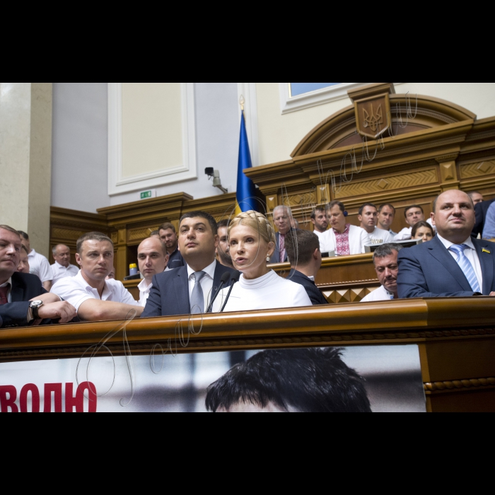Позачергове засідання ВР, на якому 265-ма голосами «за» проголосований «Проект Закону про внесення змін до Конституції України (щодо децентралізації влади)» № 2217а
Оскільки президія була заблокована представниками радикальної партії Олега Ляшка, Голова ВР України вів засідання з трибуни для виступів. 