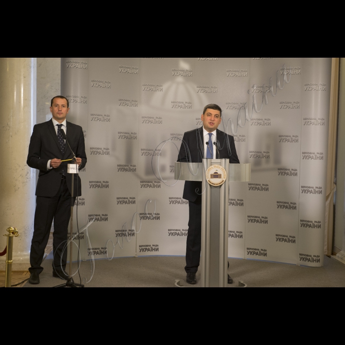 Брифінг Голови ВР України Володимира Гройсмана
