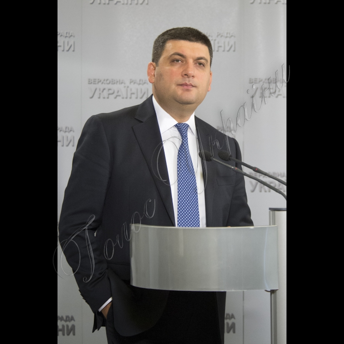 Брифінг Голови ВР України Володимира Гройсмана
