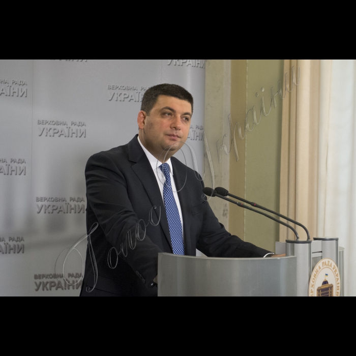 Брифінг Голови ВР України Володимира Гройсмана
