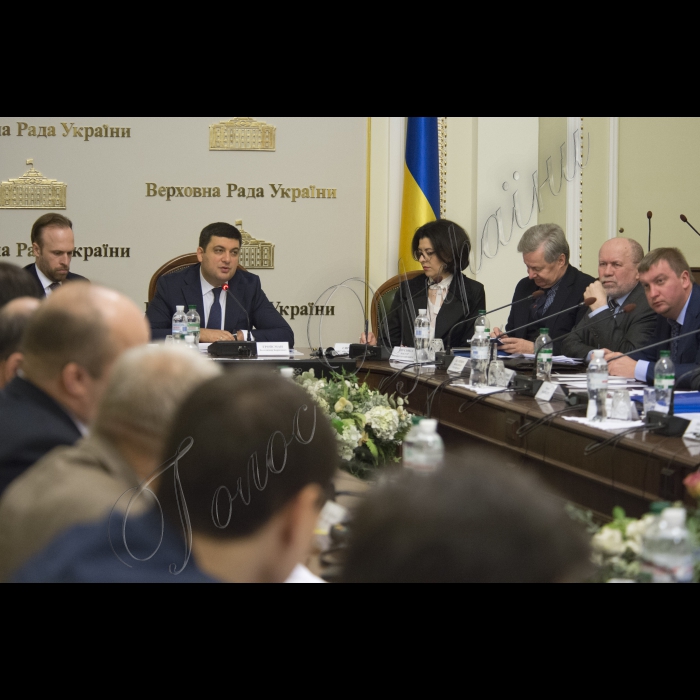 Засідання Конституційної Комісії під головуванням Голови ВР України Володимира Гройсмана.