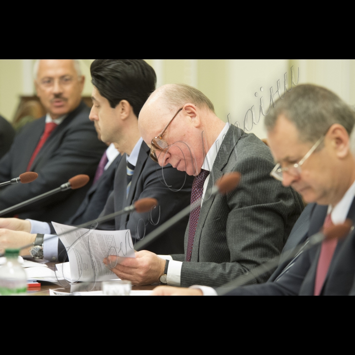 Засідання Конституційної Комісії під головуванням Голови ВР України Володимира Гройсмана.
В центрі Михайло Теплюк.