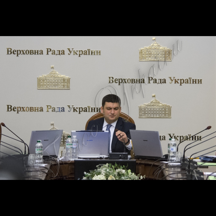 Засідання Пoгоджувальної Ради у ВР.
Голова ВР України Володимир Гройсман

