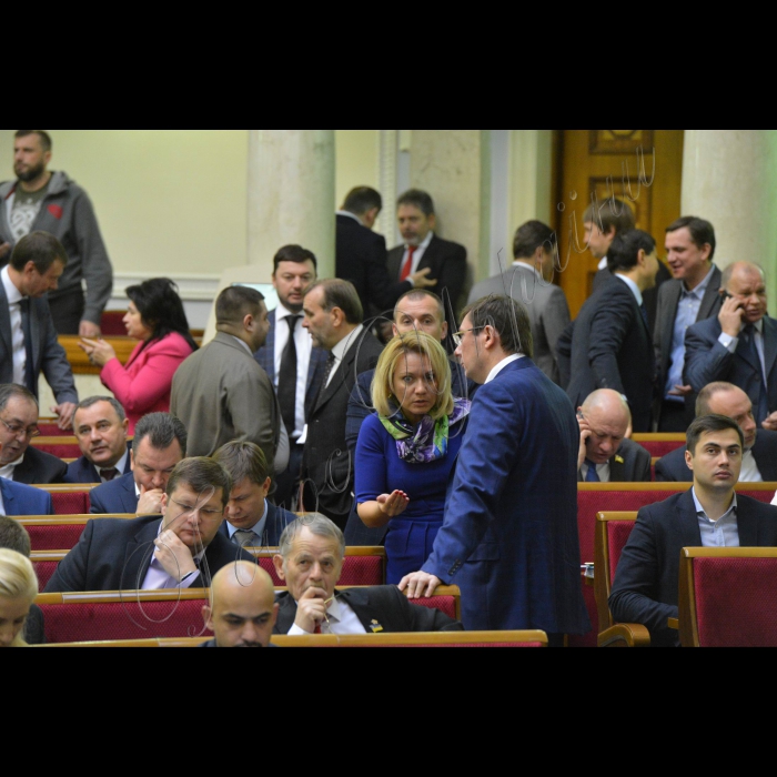 Пленарне засідання Верховної Ради України.
Ольга Бєлькова, Юрій Луценко-БПП