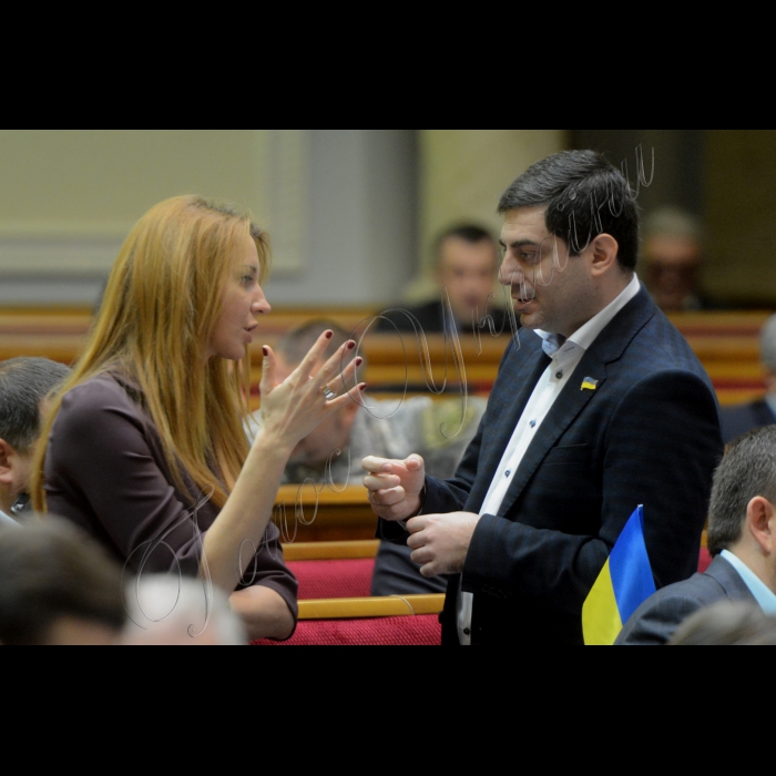 Пленарне засідання Верховної Ради України.
Ольга Червакова, Дмитро Лубiнець БП