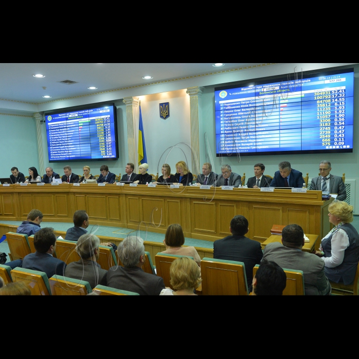 Засідання Центральної виборчої комісії про встановлення та оголошення результатів голосування на Позачергових виборах Президента 25.05.14