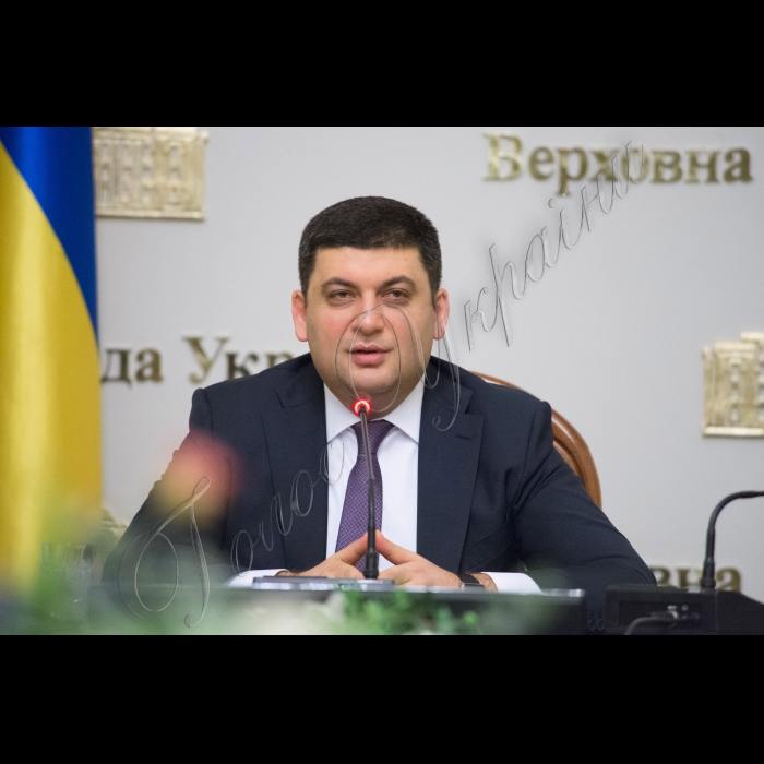 Прес-конференція Голови ВР України Володимира Гройсмана.