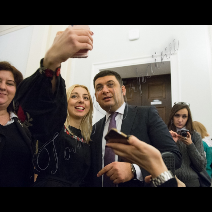 Прес-конференція Голови ВР України Володимира Гройсмана.