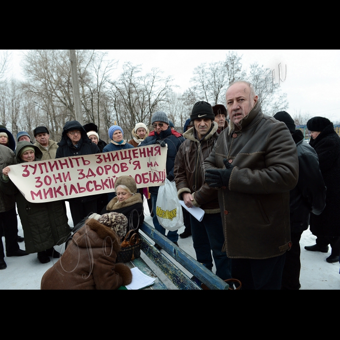 Акція «Захистимо Зону здоров’я!» проти незаконного будівництва у прибережній зоні Дніпра на Микільській Слобідці. Організатор:  ГО 