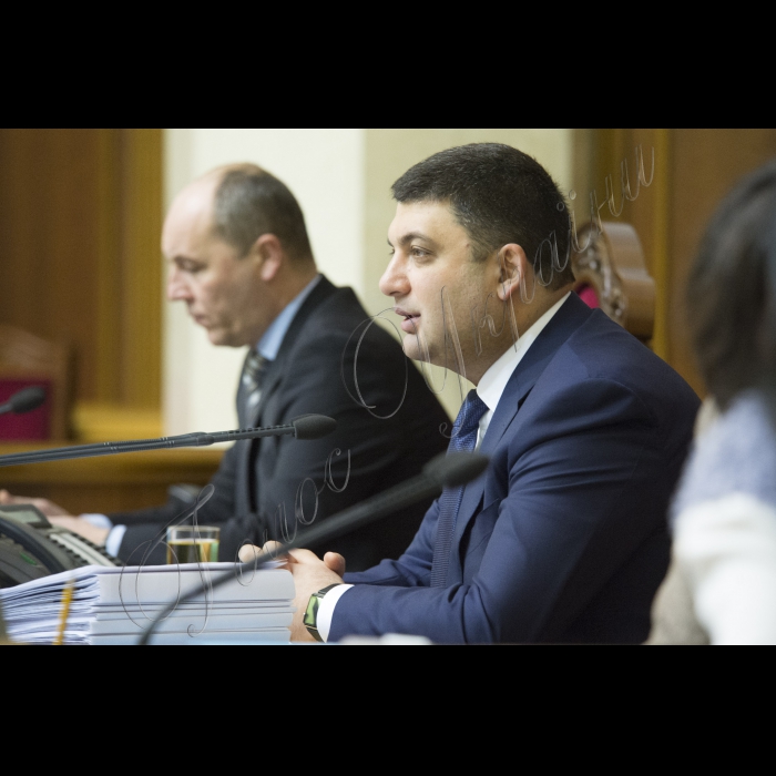 Пленарне засідання ВР України.
Голова ВР України Володимир Гройсман відкрив пленарне засідання ВР