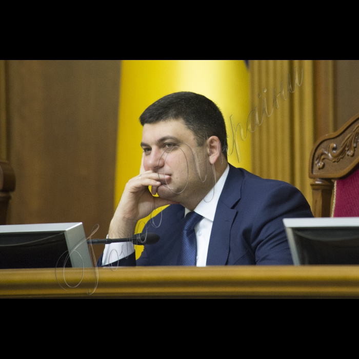 Пленарне засідання ВР України.
Голова ВРУ Володимир Гройсман