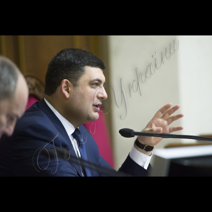 Пленарне засідання ВР України.
Голова ВРУ Володимир Гройсман