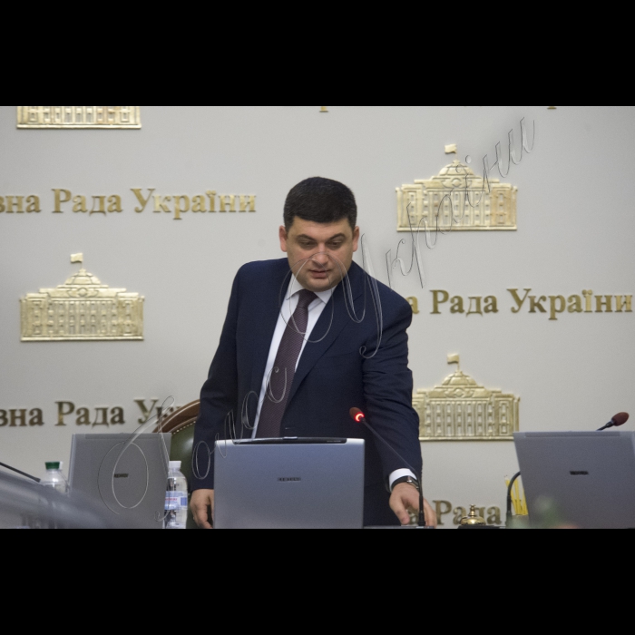 Засідання Погоджувальної Ради.
Голова Верховної Ради України Володимир Гройсман